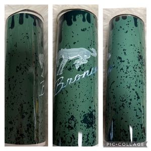 Brand new 20 ounce metal Tumblr with straw bronco